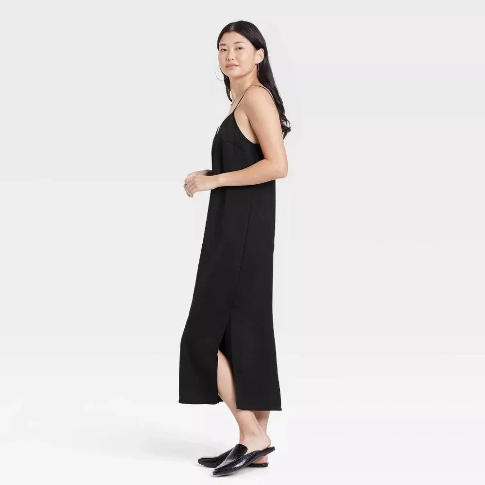 Women's Black Slip Dress Size XS - Picture 2 of 7